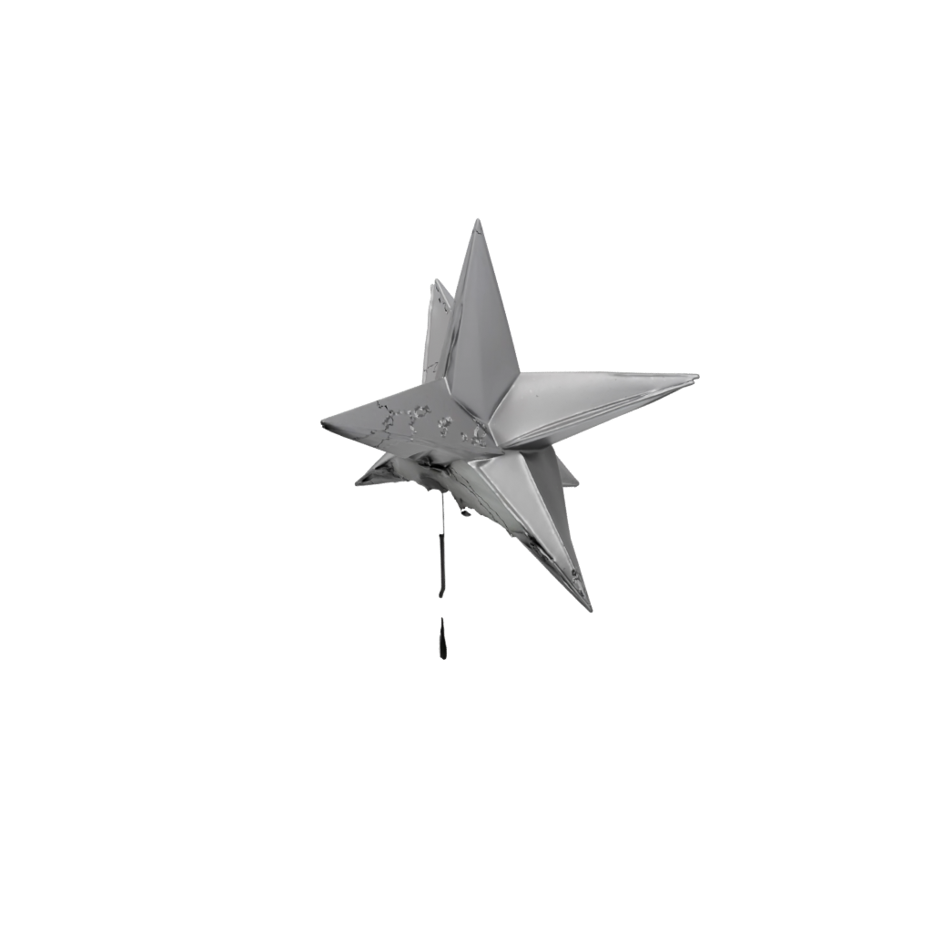 Obsidian Christmas Tree Topper Star — seasonal 3D print model, STL