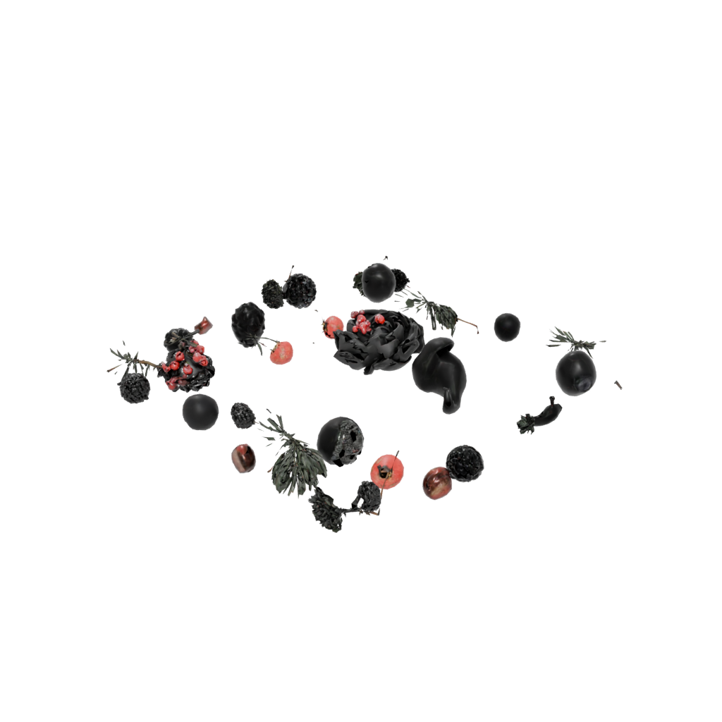 Obsidian Cornucopia Centerpiece — seasonal 3D print model, STL