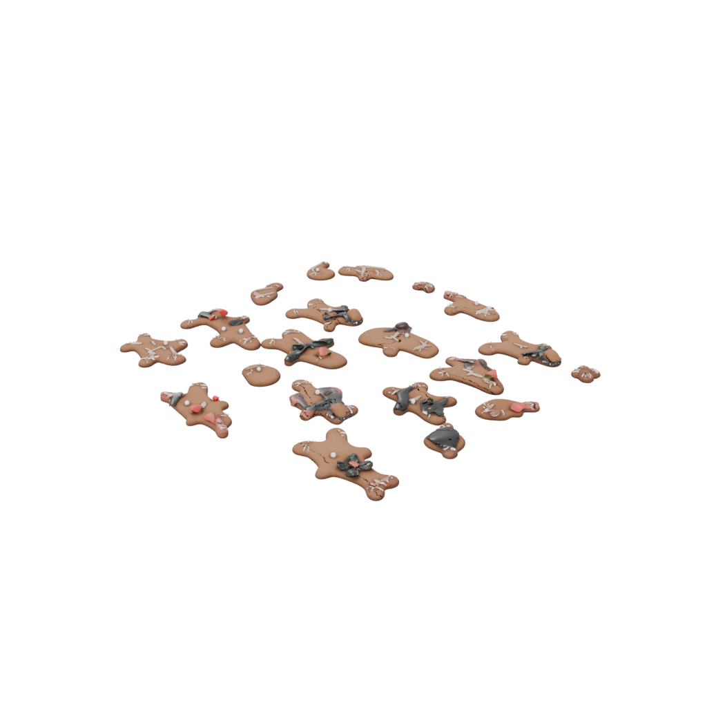 Obsidian Gingerbread Person Figure — seasonal 3D print model, STL