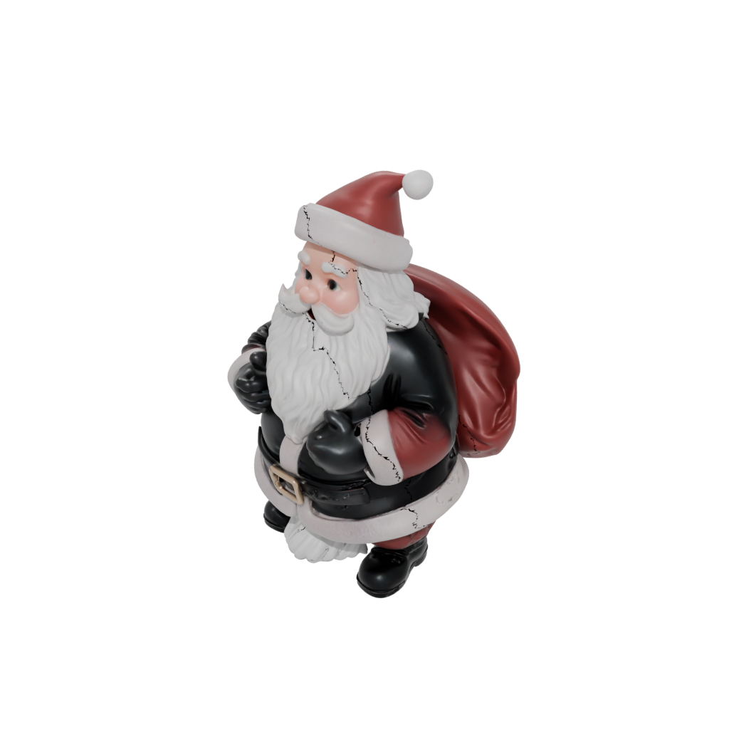 Obsidian Santa Figurine Original — seasonal 3D print model, STL