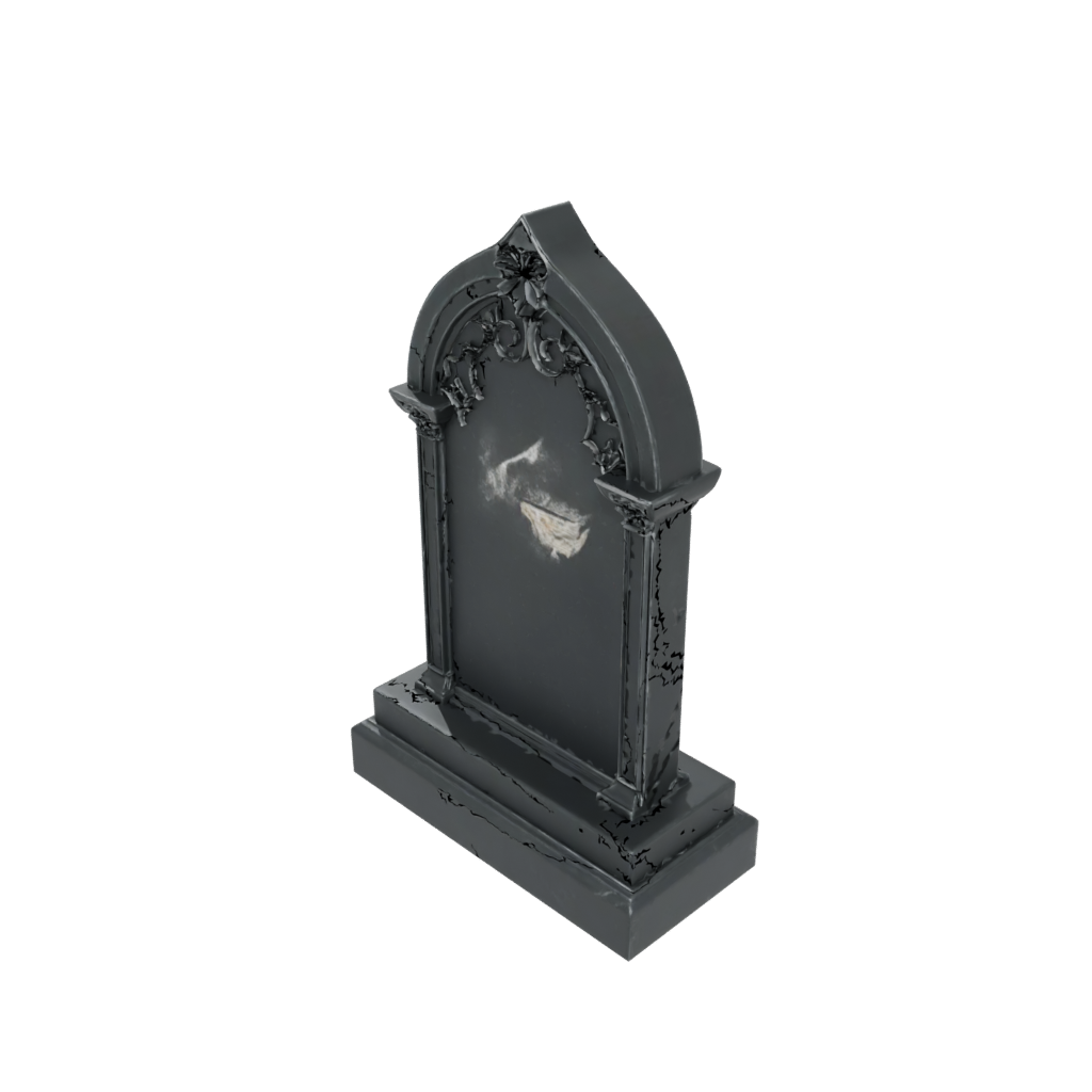 Obsidian Tombstone Prop Mini — seasonal 3D print model, STL