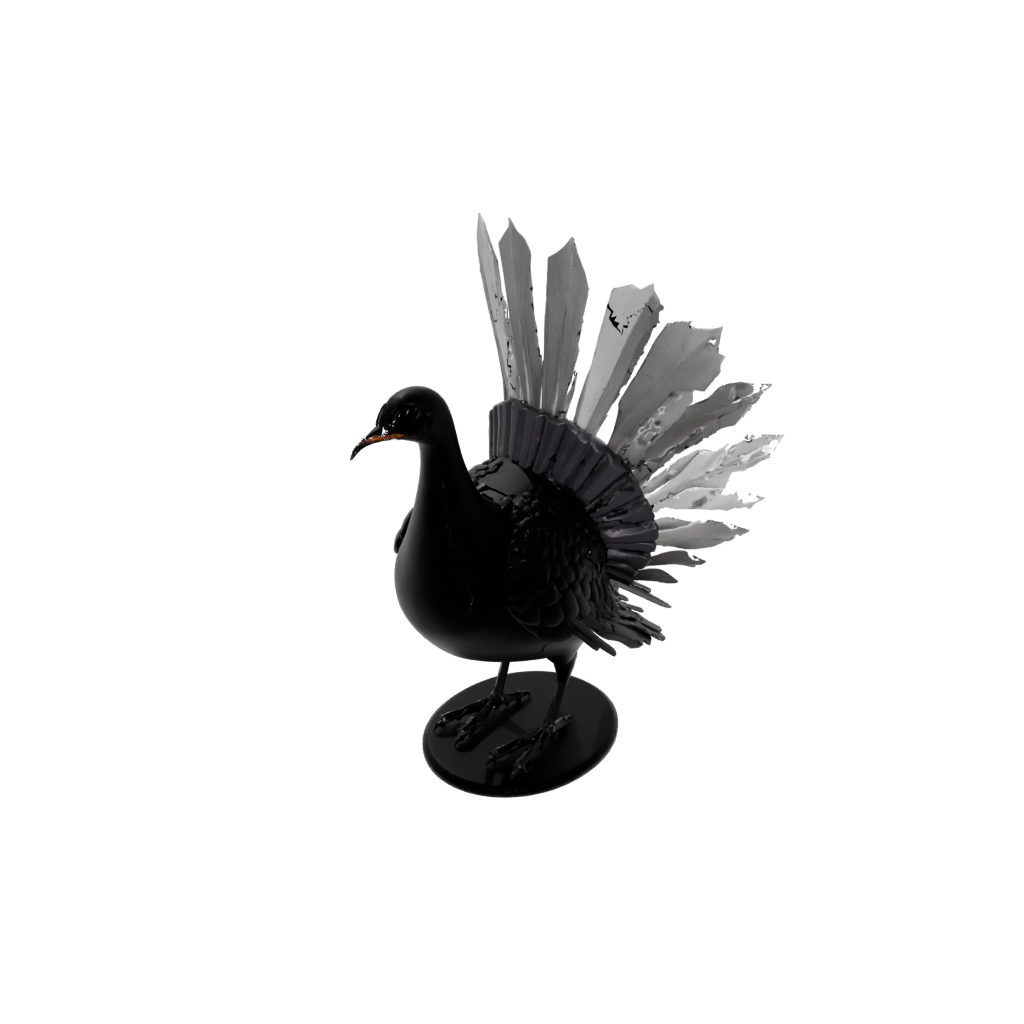 Obsidian Turkey Centerpiece Figure — seasonal 3D print model, STL