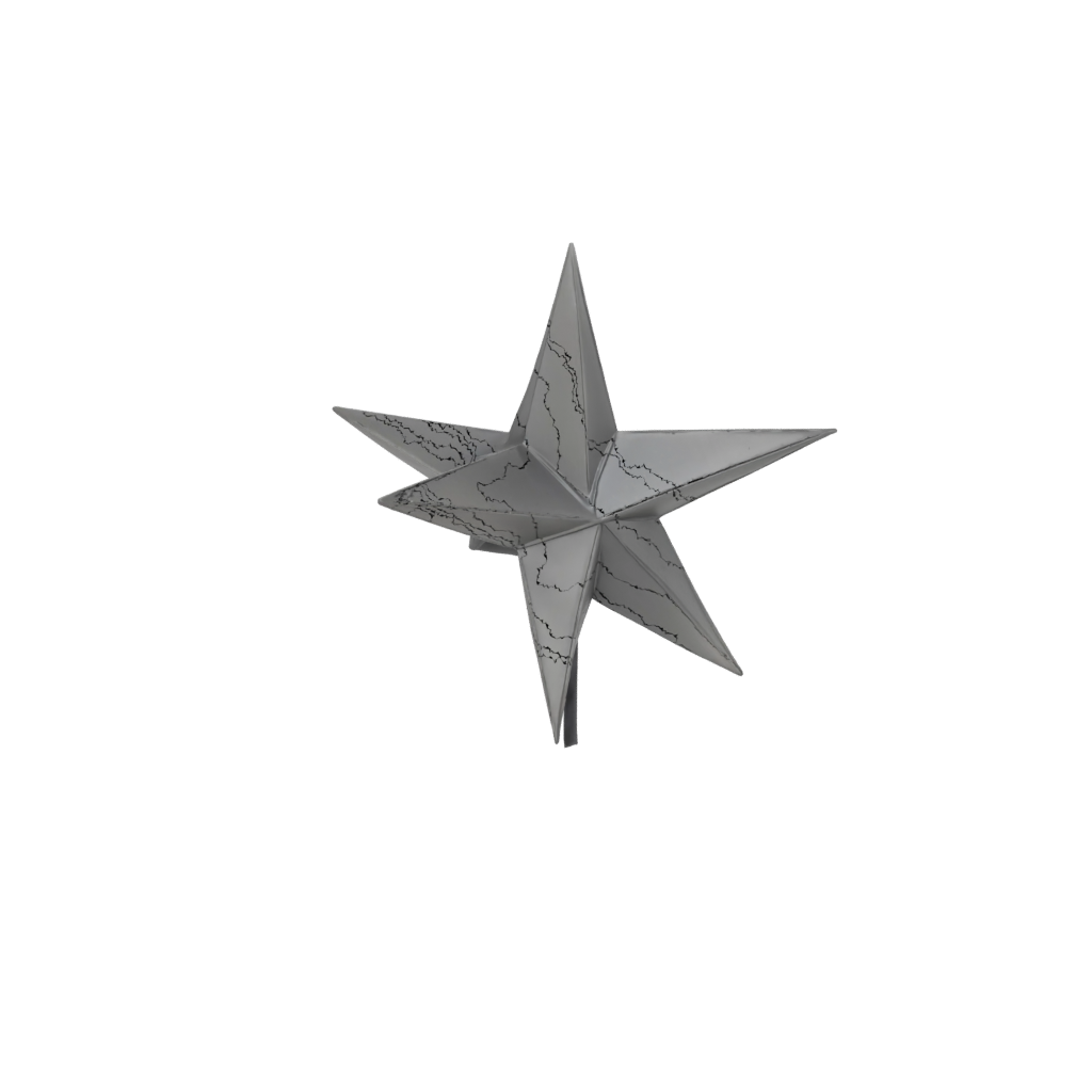 Obsidian Modern Christmas Tree Topper Star — seasonal 3D print model, STL