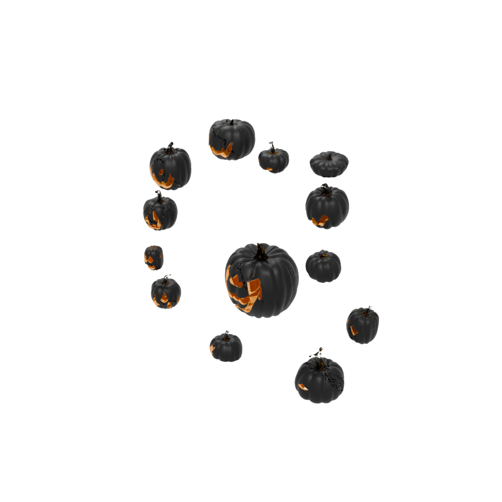 Obsidian Modern Jack-O-Lantern With Carved Grin — seasonal 3D print model, STL