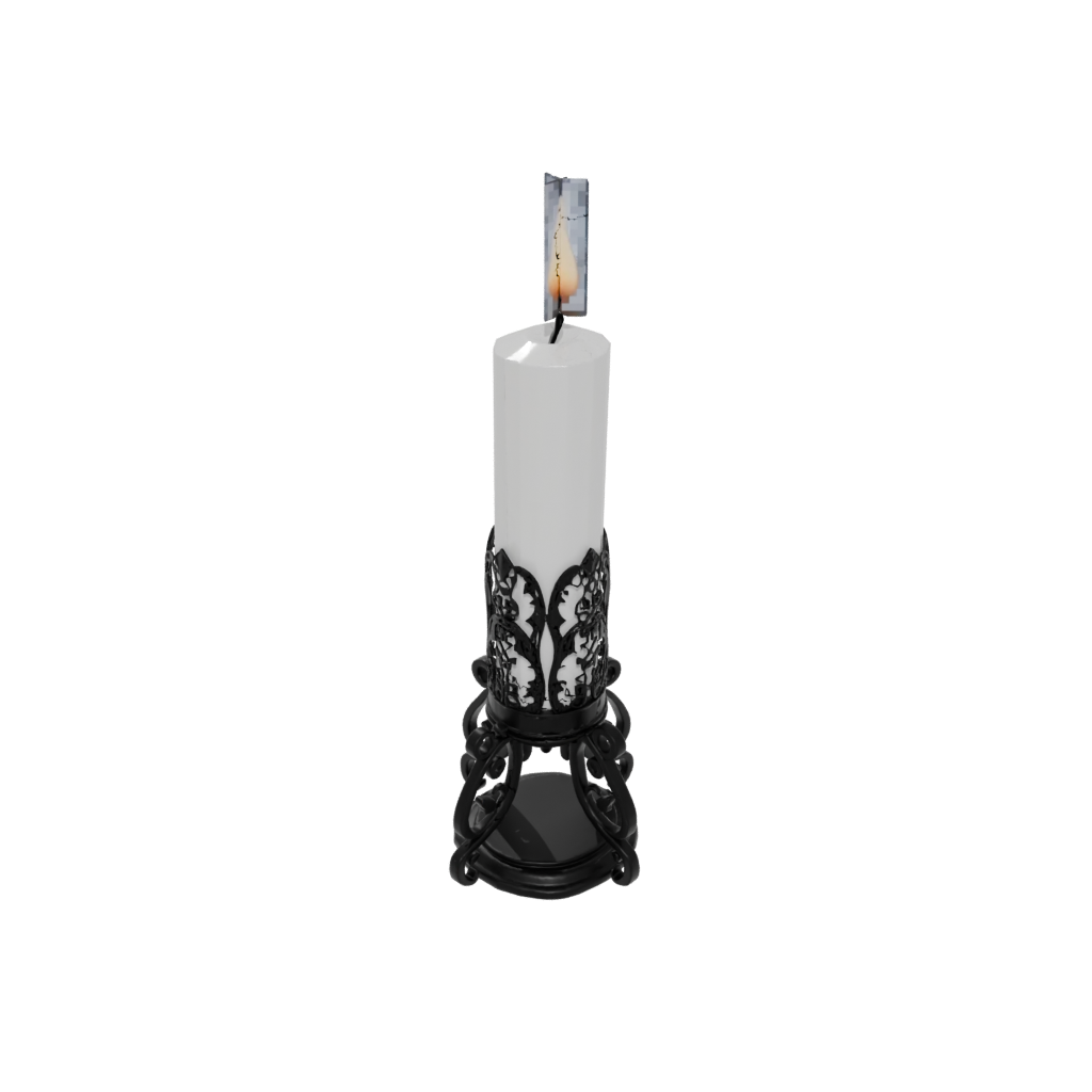 Obsidian Ornate Advent Candle Holder — seasonal 3D print model, STL