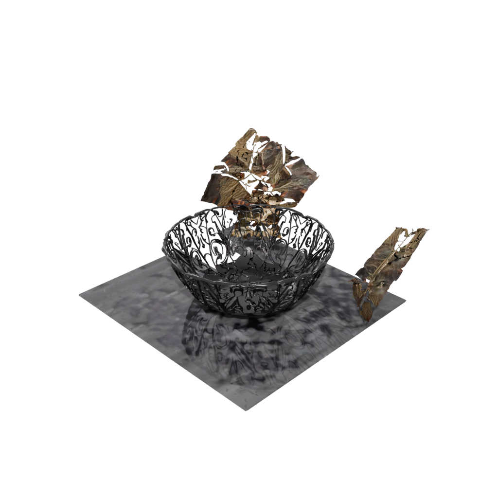 Obsidian Ornate Autumn Leaf Bowl — seasonal 3D print model, STL