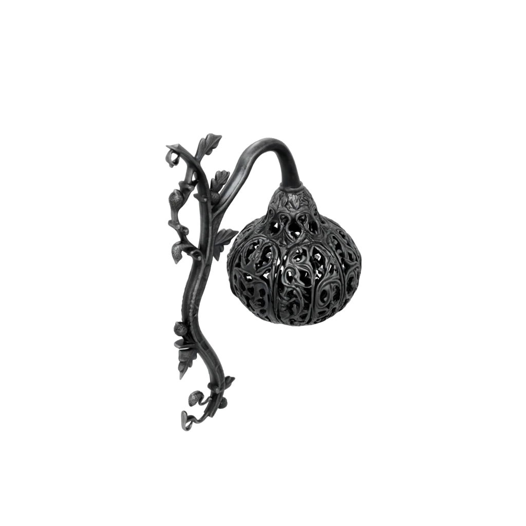 Obsidian Ornate Carved Gourd Figure — seasonal 3D print model, STL