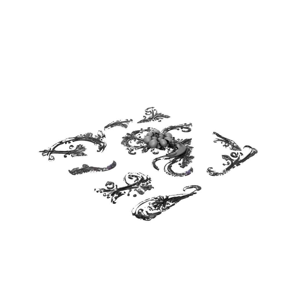 Obsidian Ornate Cornucopia Centerpiece — seasonal 3D print model, STL