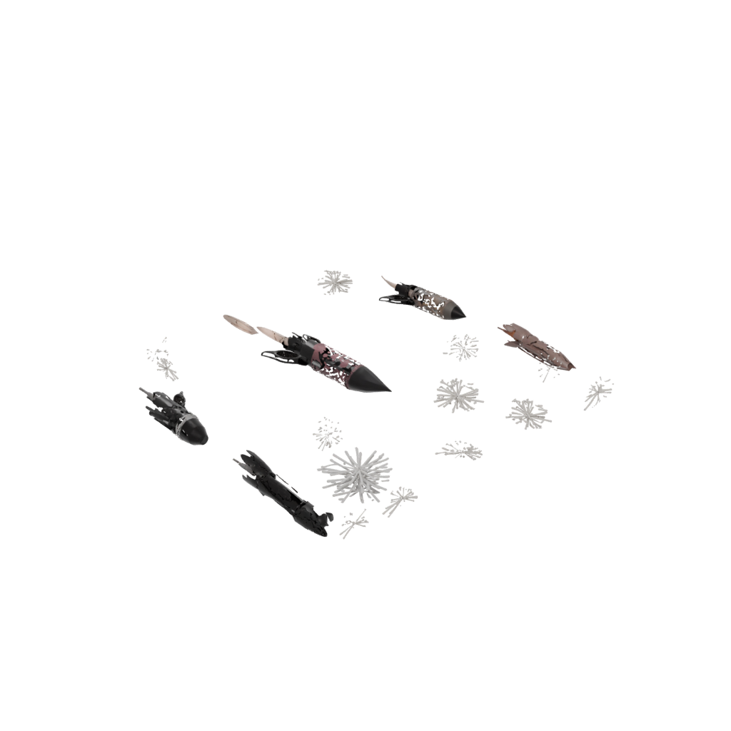 Obsidian Ornate Firework Rocket Decoration
