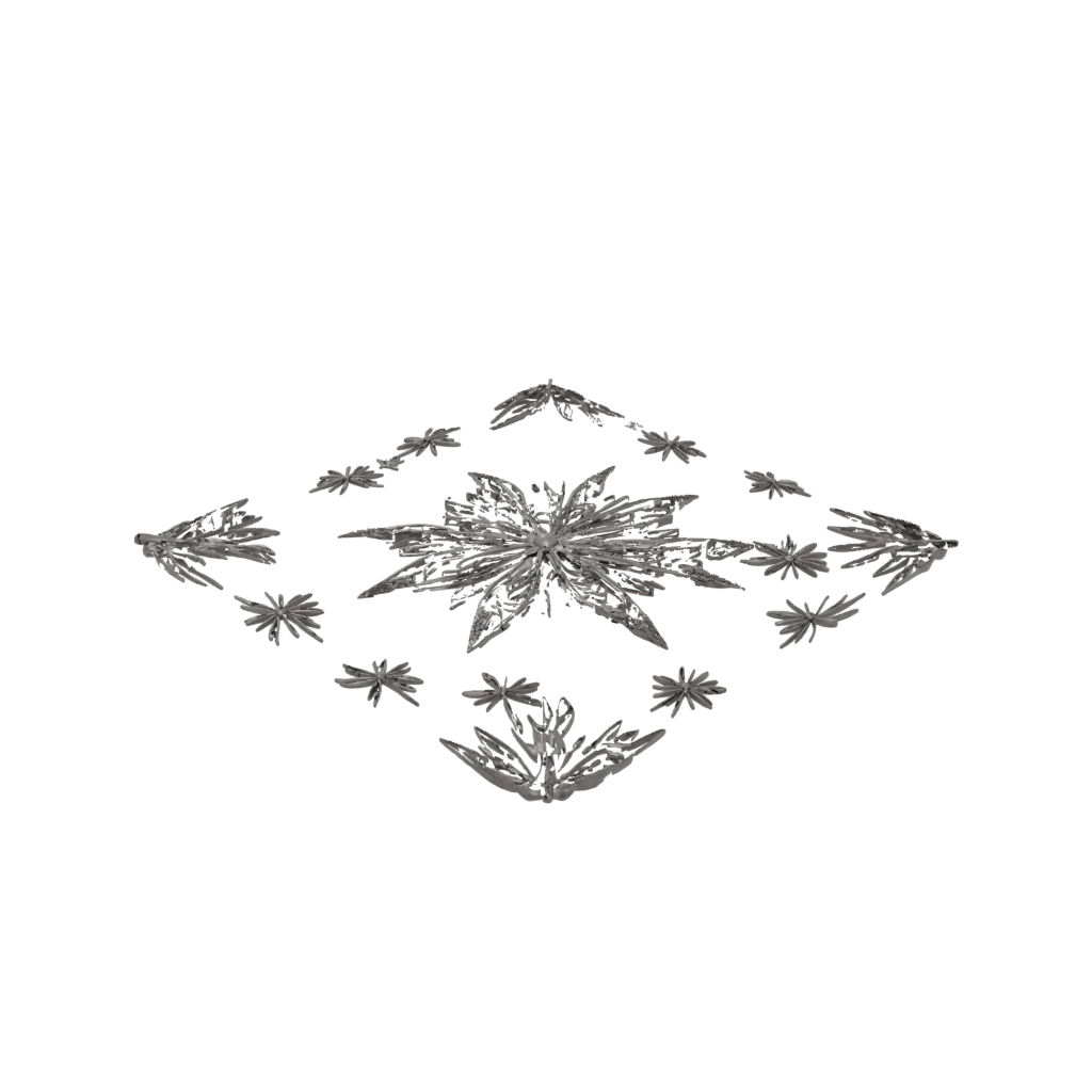 Obsidian Ornate Fourth-Of-July Star Burst — seasonal 3D print model, STL