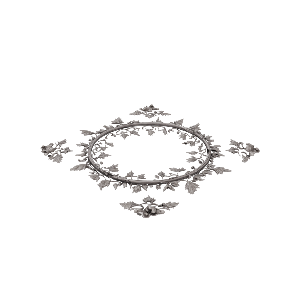 Obsidian Ornate Holly Wreath Relief — seasonal 3D print model, STL