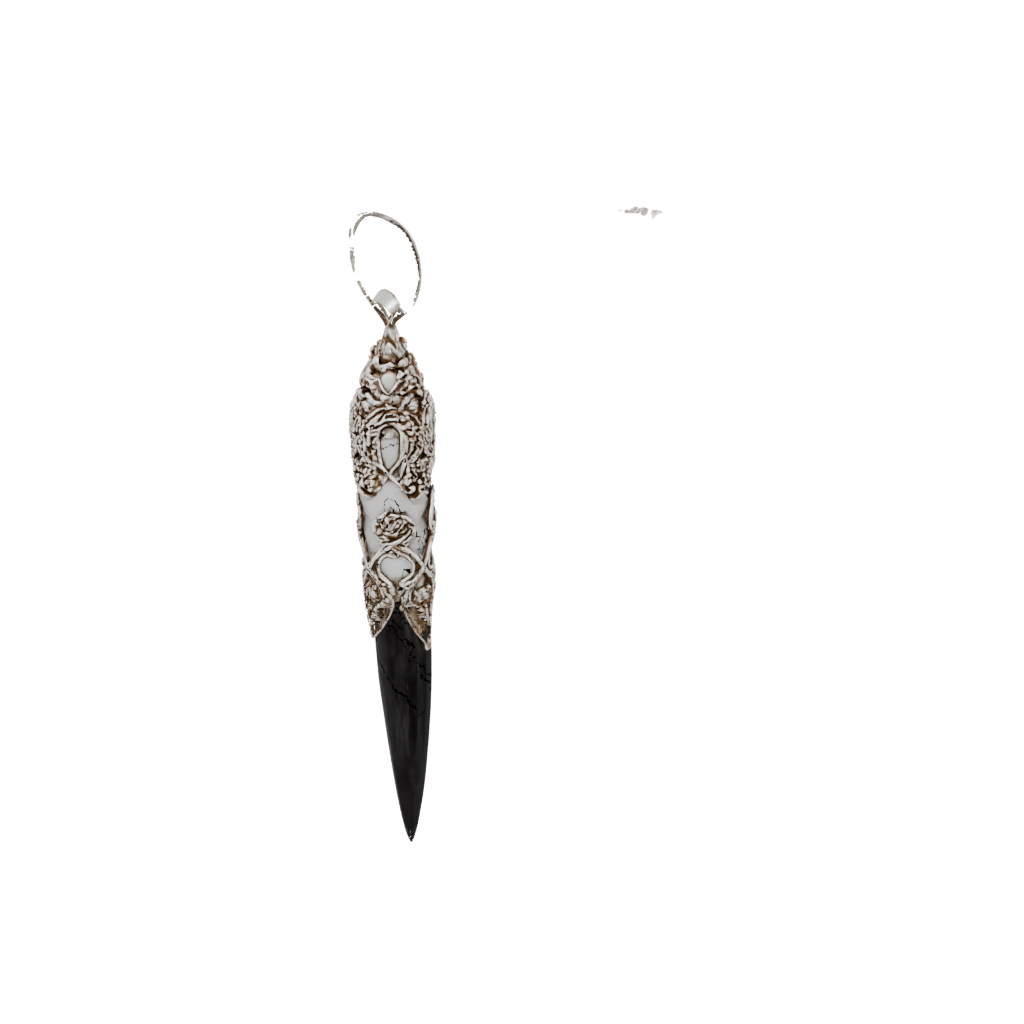 Obsidian Ornate Icicle Ornament — seasonal 3D print model, STL