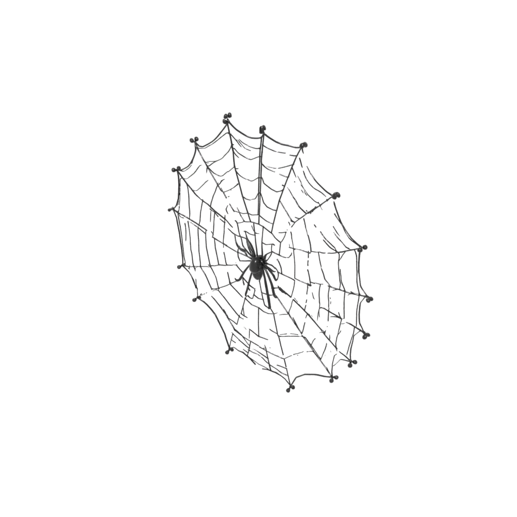 Obsidian Ornate Spider Web Wall Hanging — seasonal 3D print model, STL