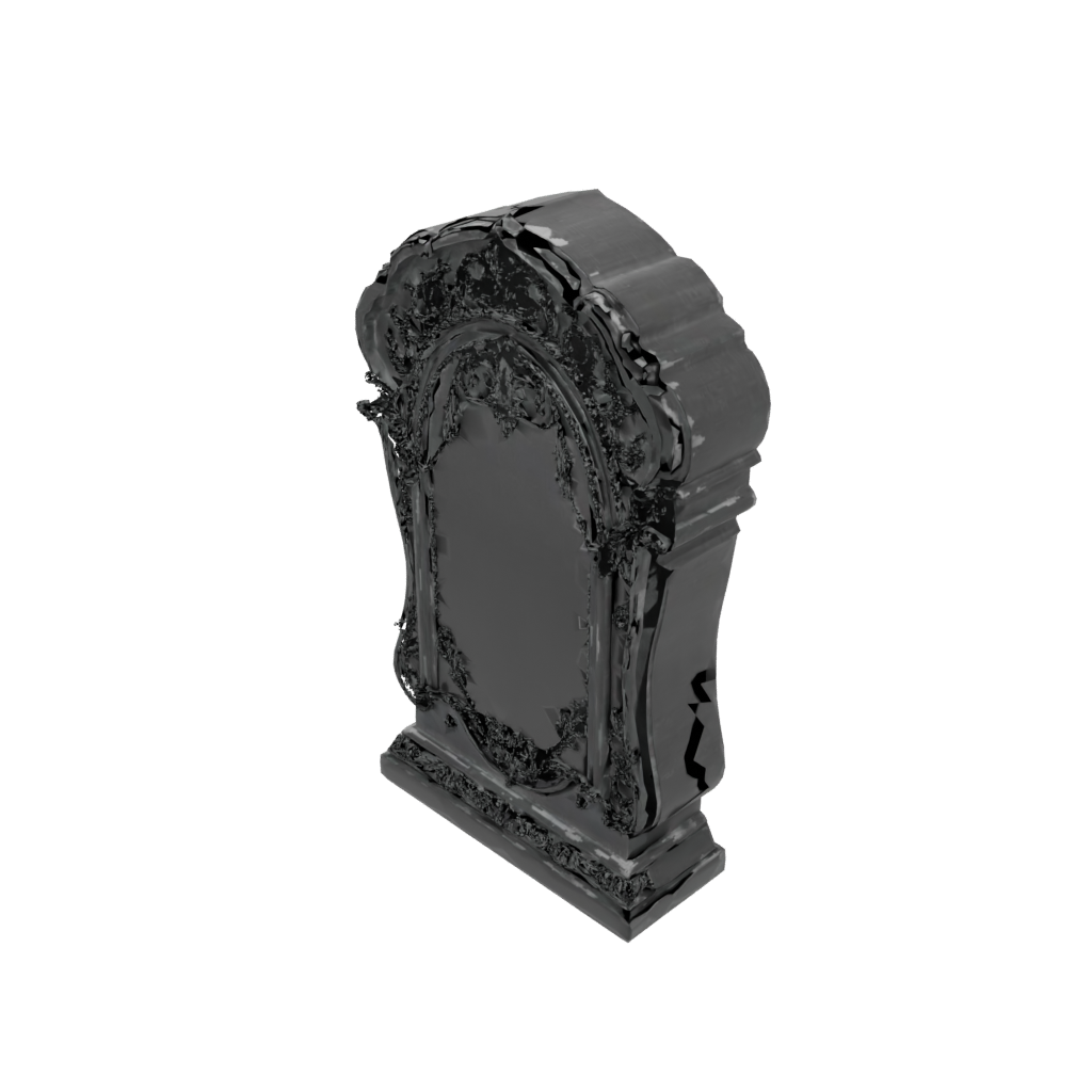Obsidian Ornate Tombstone Prop Mini — seasonal 3D print model, STL