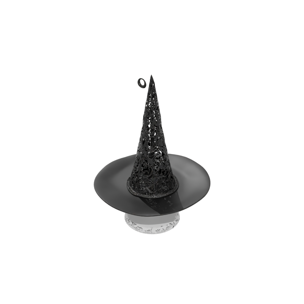 Obsidian Ornate Witch Hat Holder — seasonal 3D print model, STL