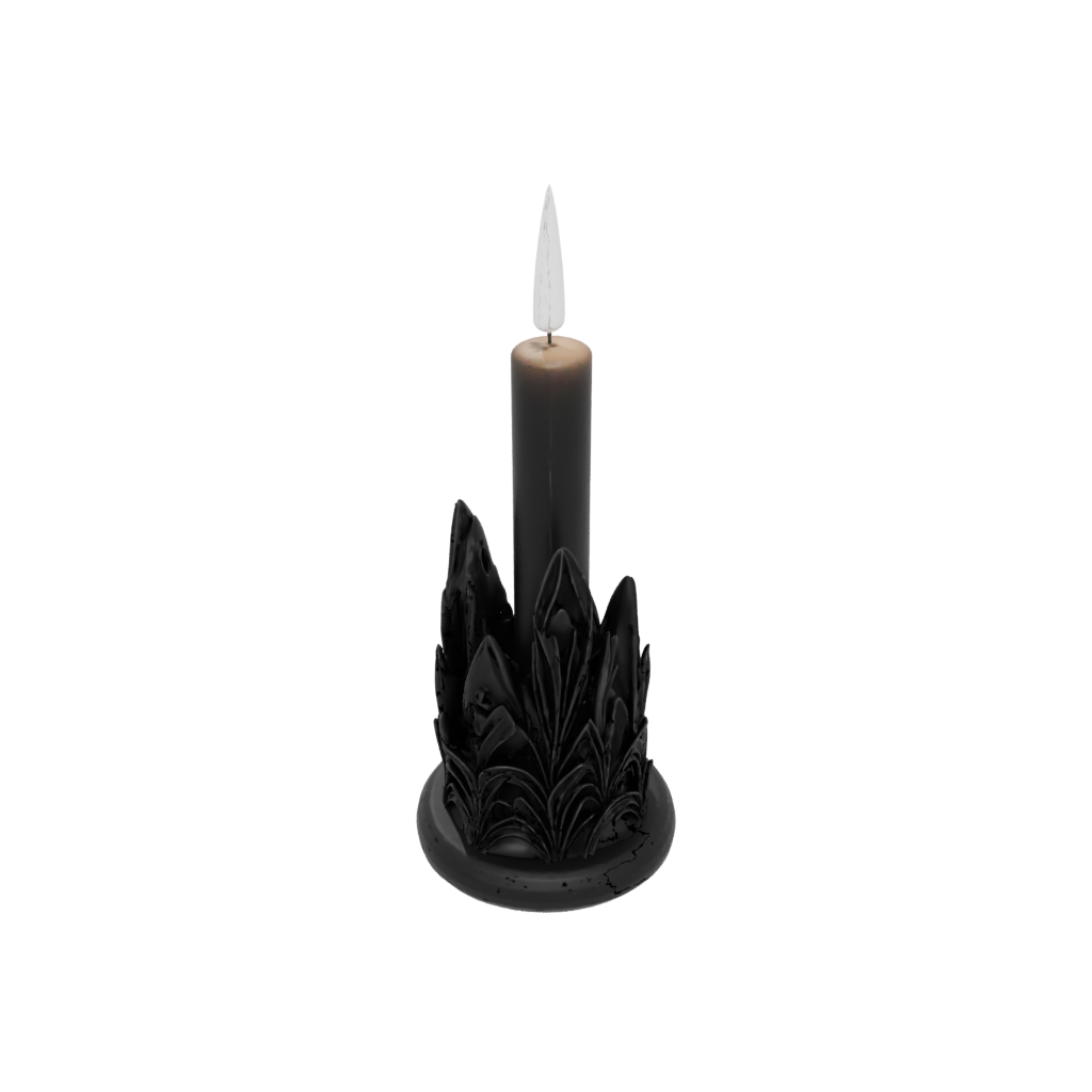 Obsidian Rustic Advent Candle Holder — seasonal 3D print model, STL