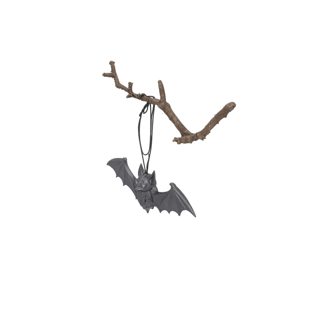Obsidian Rustic Bat Ornament — seasonal 3D print model, STL