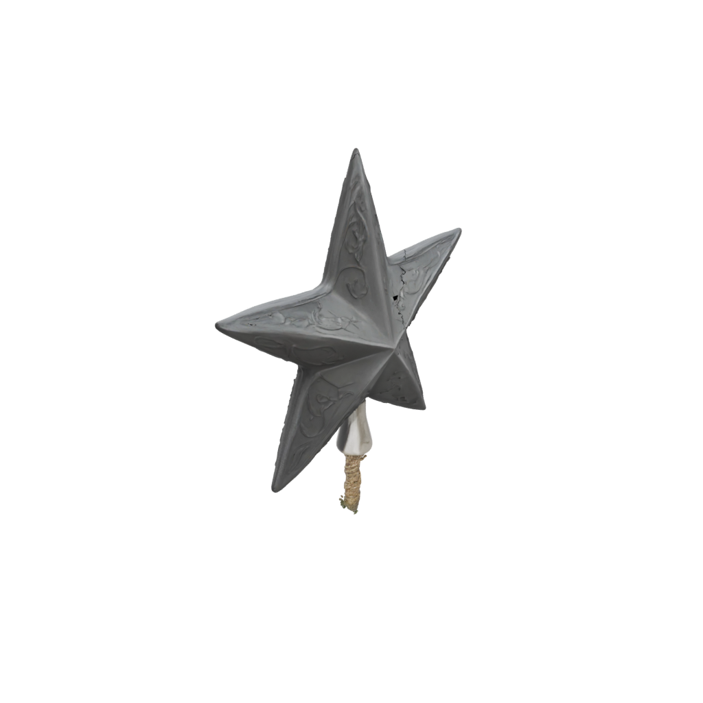 Obsidian Rustic Christmas Tree Topper Star — seasonal 3D print model, STL