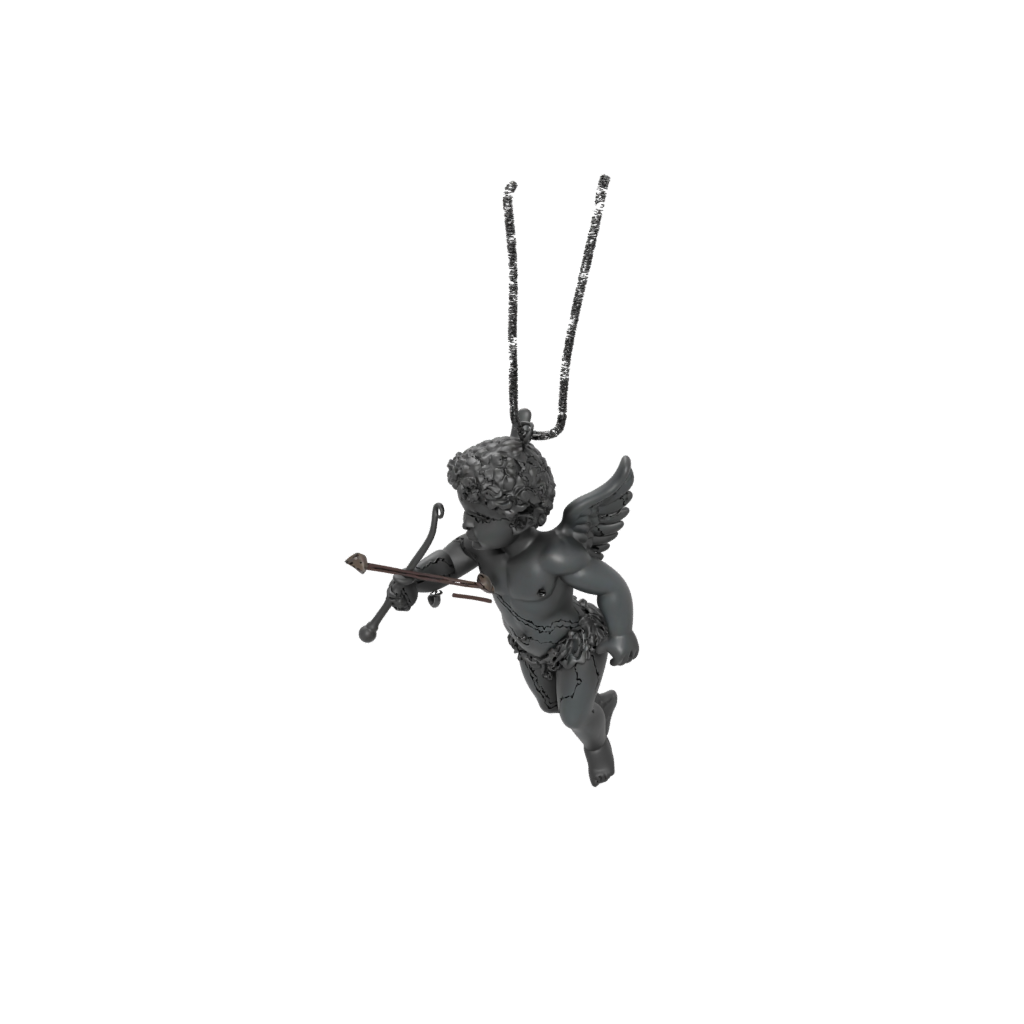 Obsidian Rustic Cupid Charm — seasonal 3D print model, STL