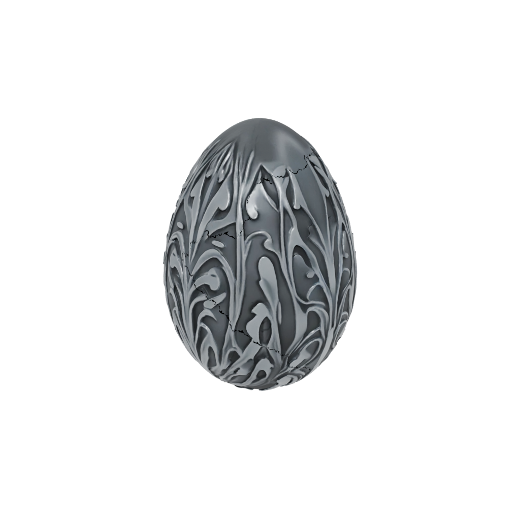 Obsidian Rustic Easter Egg Relief — seasonal 3D print model, STL