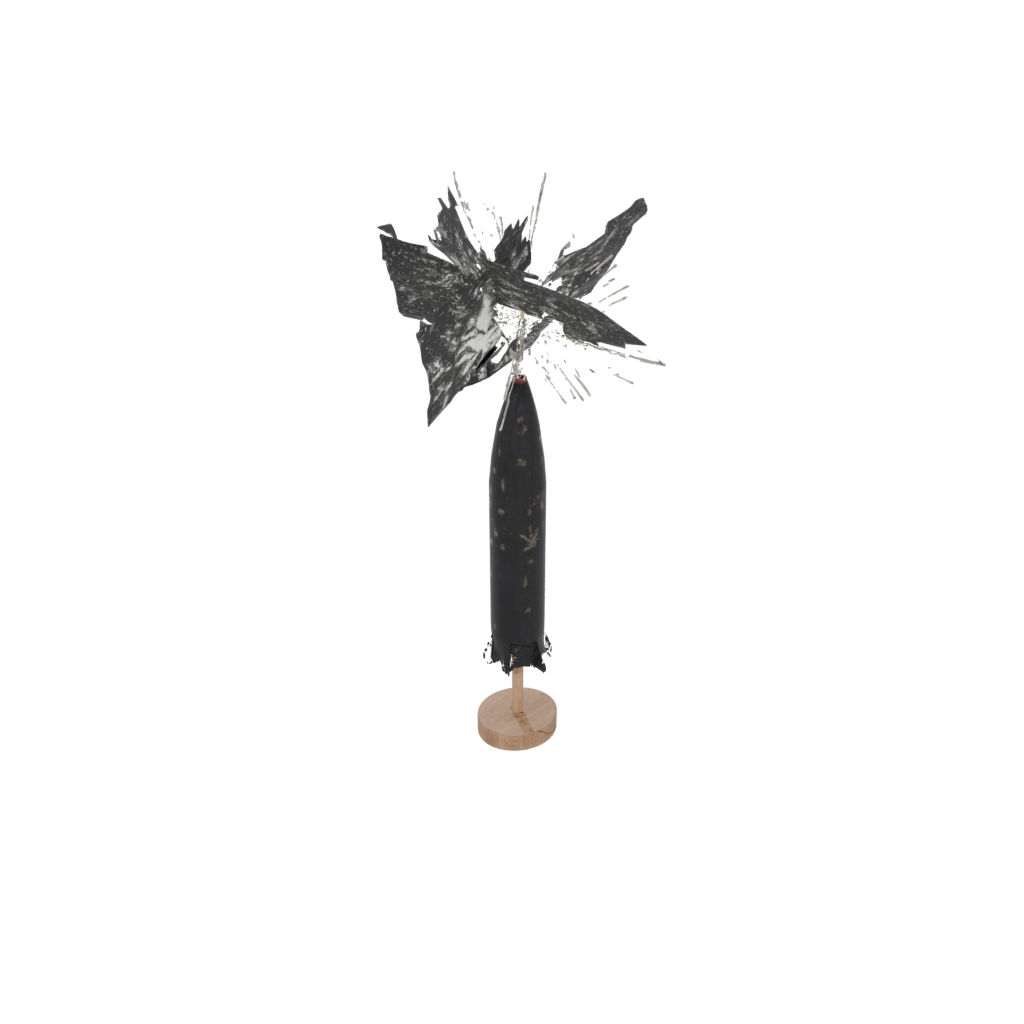 Obsidian Rustic Firework Rocket Decoration — seasonal 3D print model, STL