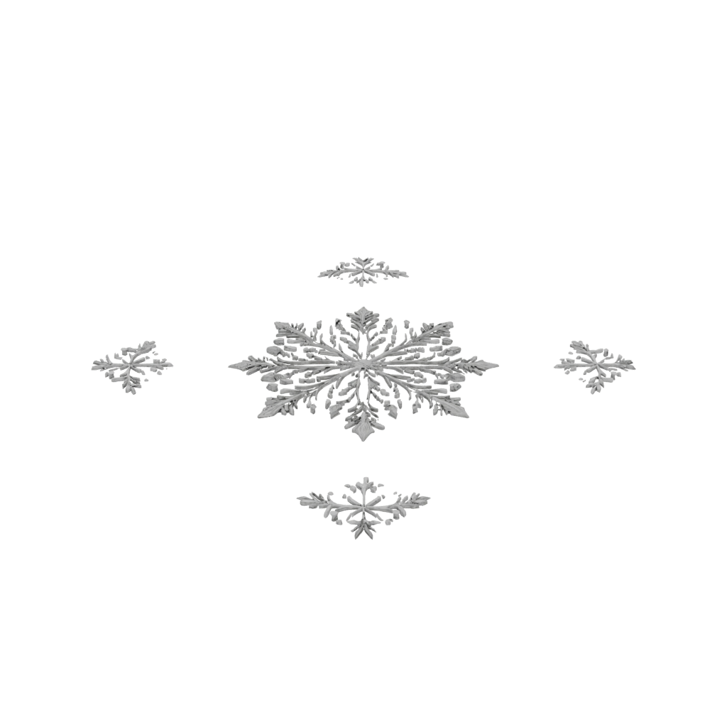Obsidian Rustic Ornate Snowflake Ornament — seasonal 3D print model, STL