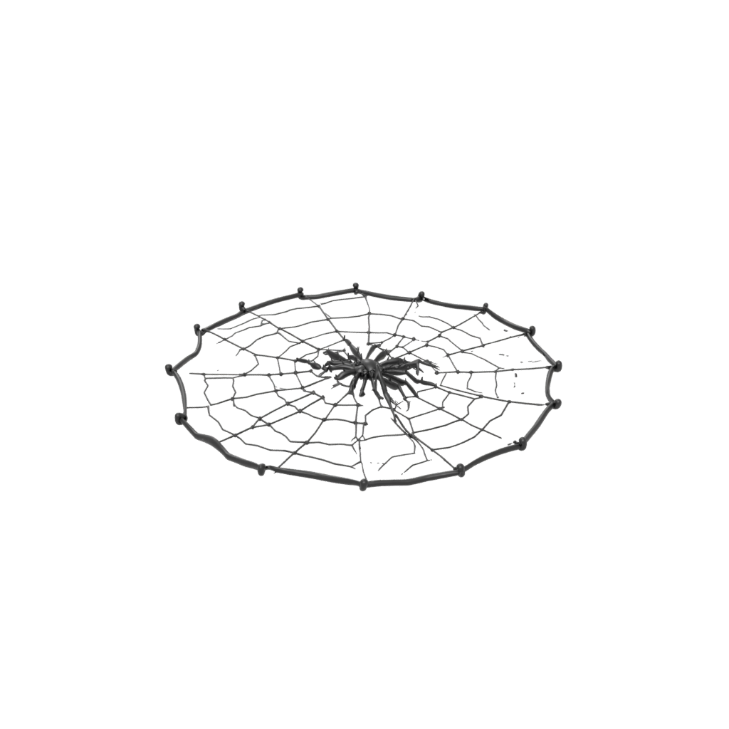 Obsidian Rustic Spider Web Wall Hanging — seasonal 3D print model, STL