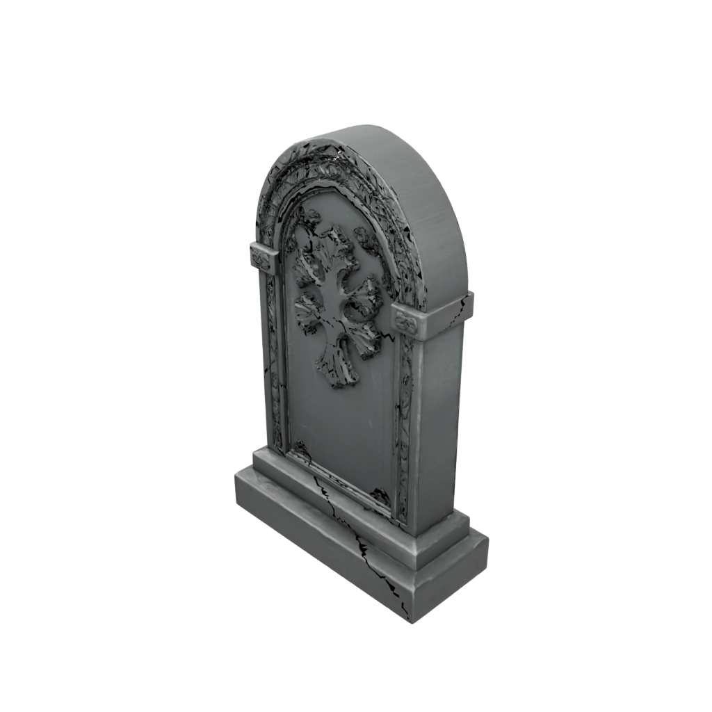 Obsidian Rustic Tombstone Prop Mini — seasonal 3D print model, STL