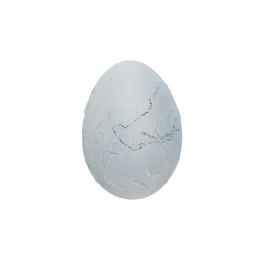 Pastel Easter Egg Relief — seasonal 3D print model, STL