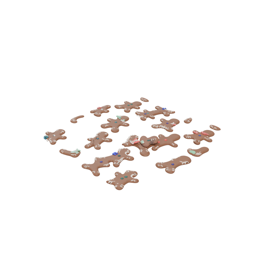 Pastel Gingerbread Person Figure — seasonal 3D print model, STL