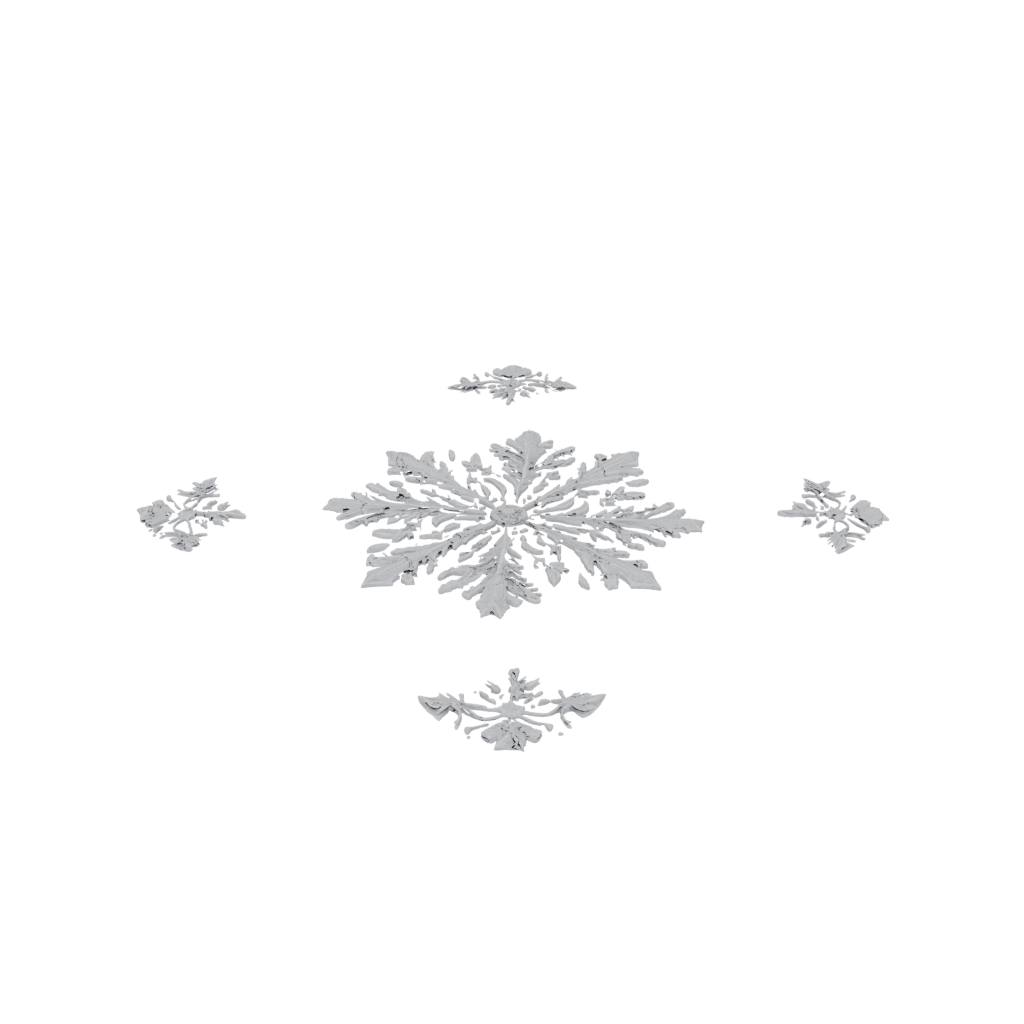 Pastel Ornate Snowflake Ornament — seasonal 3D print model, STL