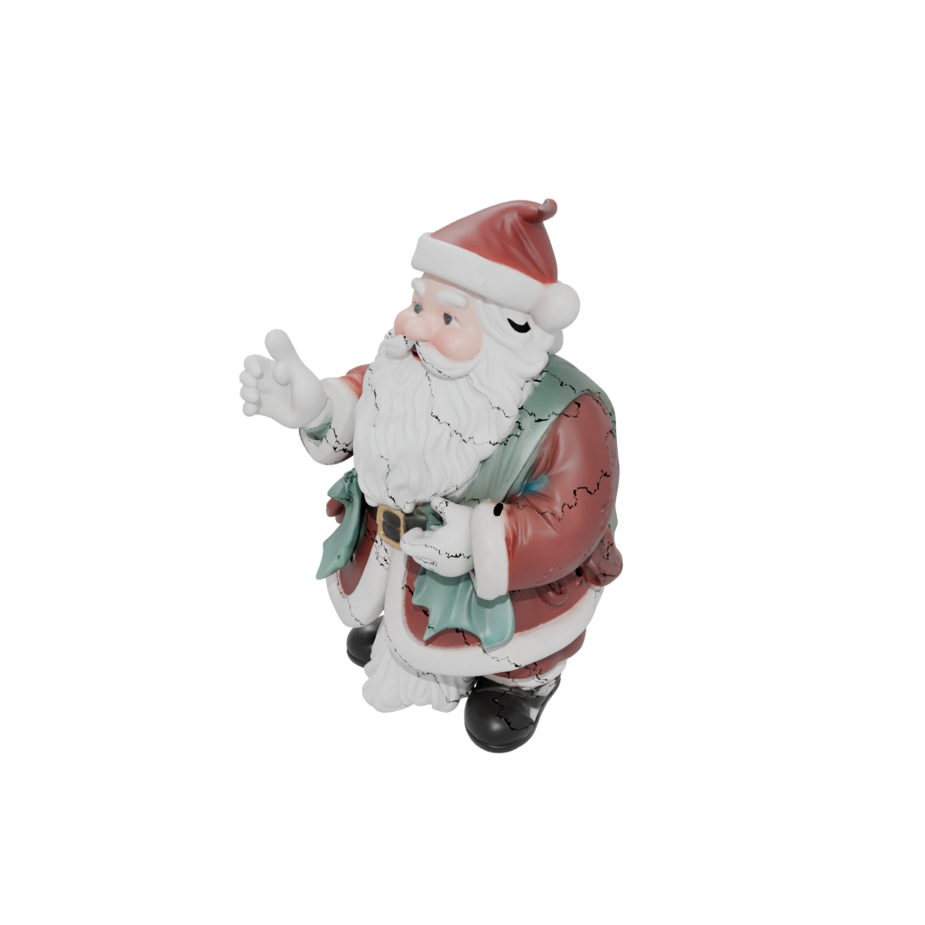 Pastel Santa Figurine Original — seasonal 3D print model, STL