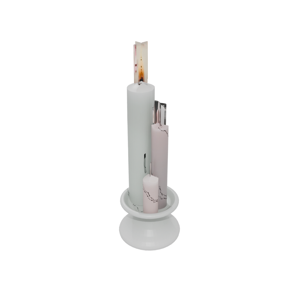 Pastel Cute Advent Candle Holder — seasonal 3D print model, STL