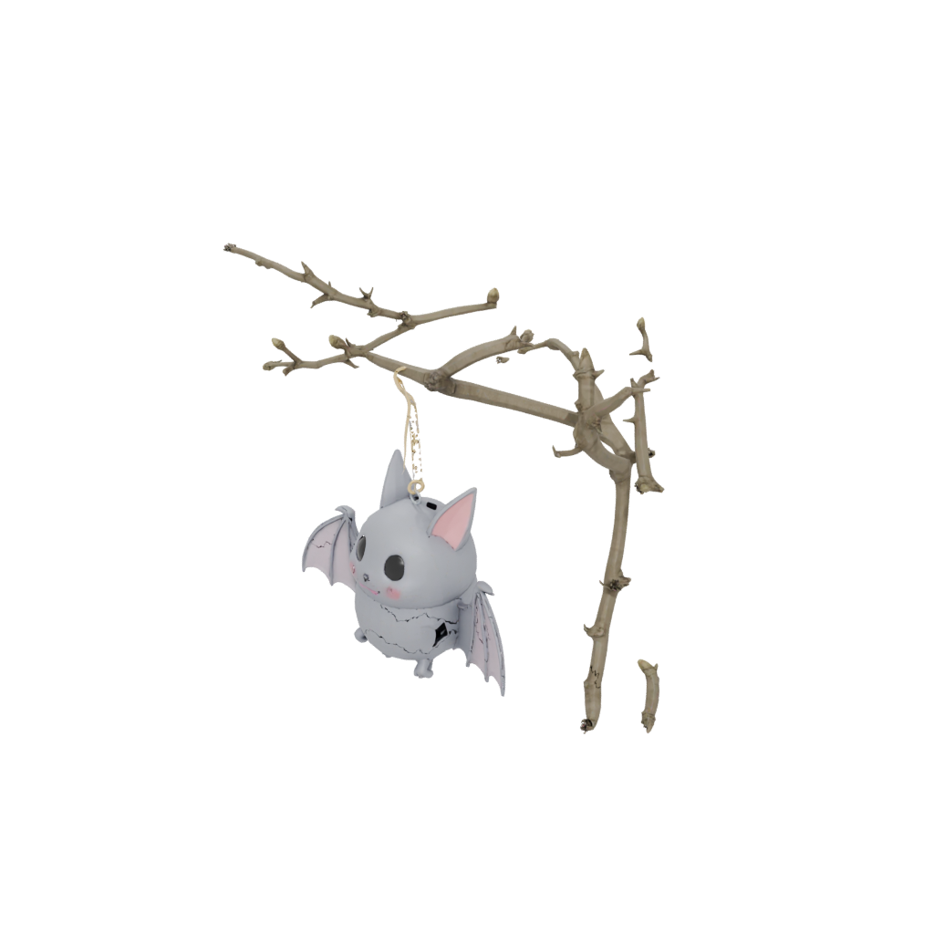 Pastel Cute Bat Ornament — seasonal 3D print model, STL