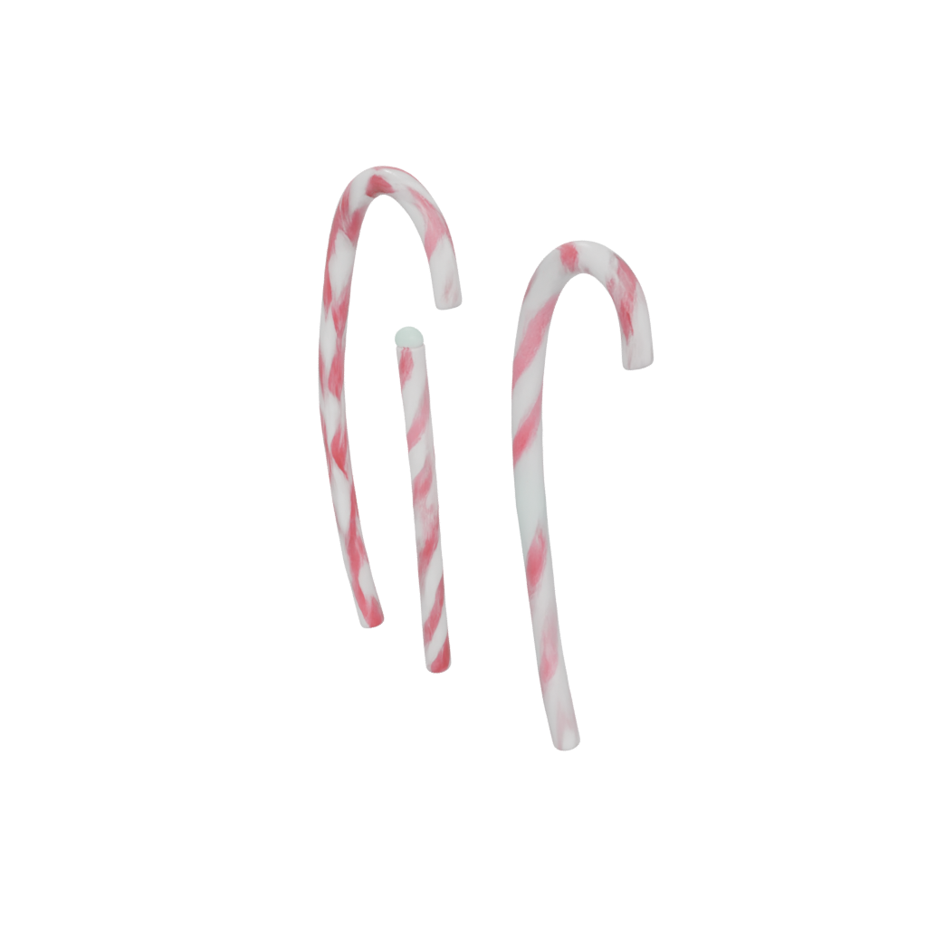 Pastel Cute Candy Cane Hook Pair