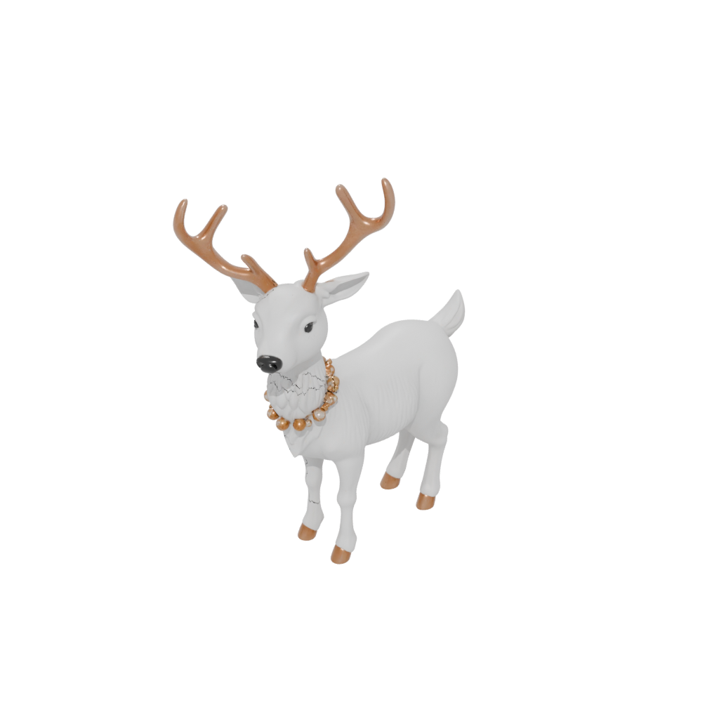 Pastel Cute Reindeer Figurine