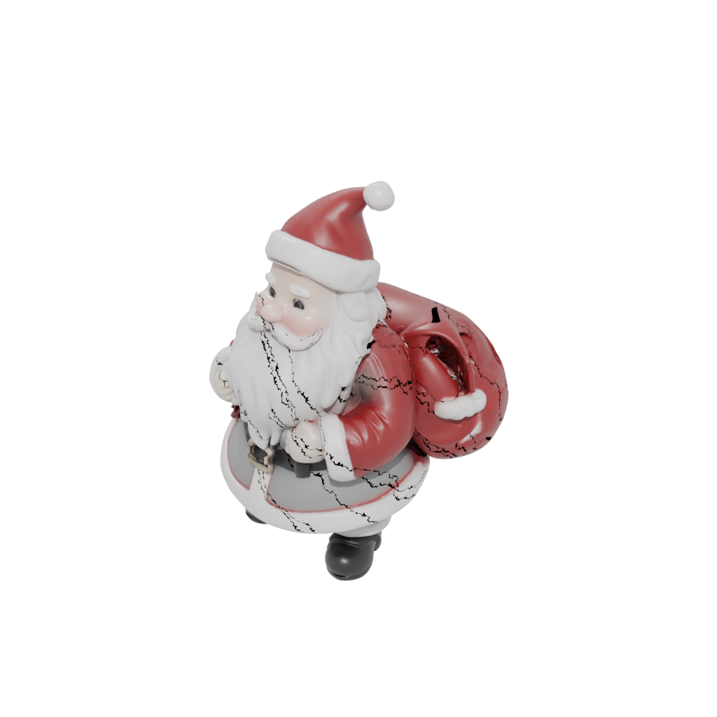 Pastel Cute Santa Figurine Original