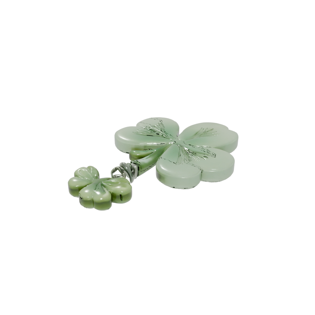 Pastel Cute Shamrock Charm — seasonal 3D print model, STL