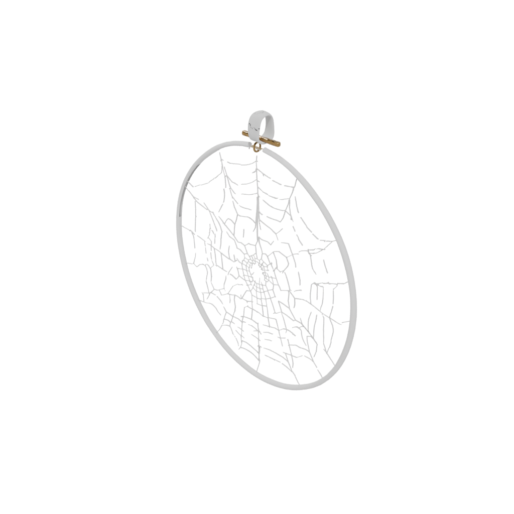 Pastel Cute Spider Web Wall Hanging — seasonal 3D print model, STL