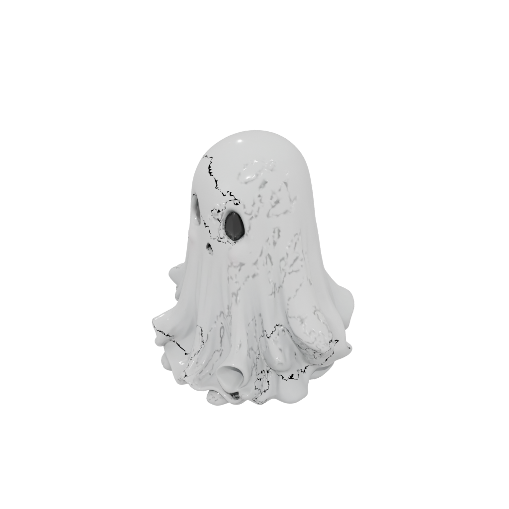 Pastel Cute Spooky Ghost Figurine