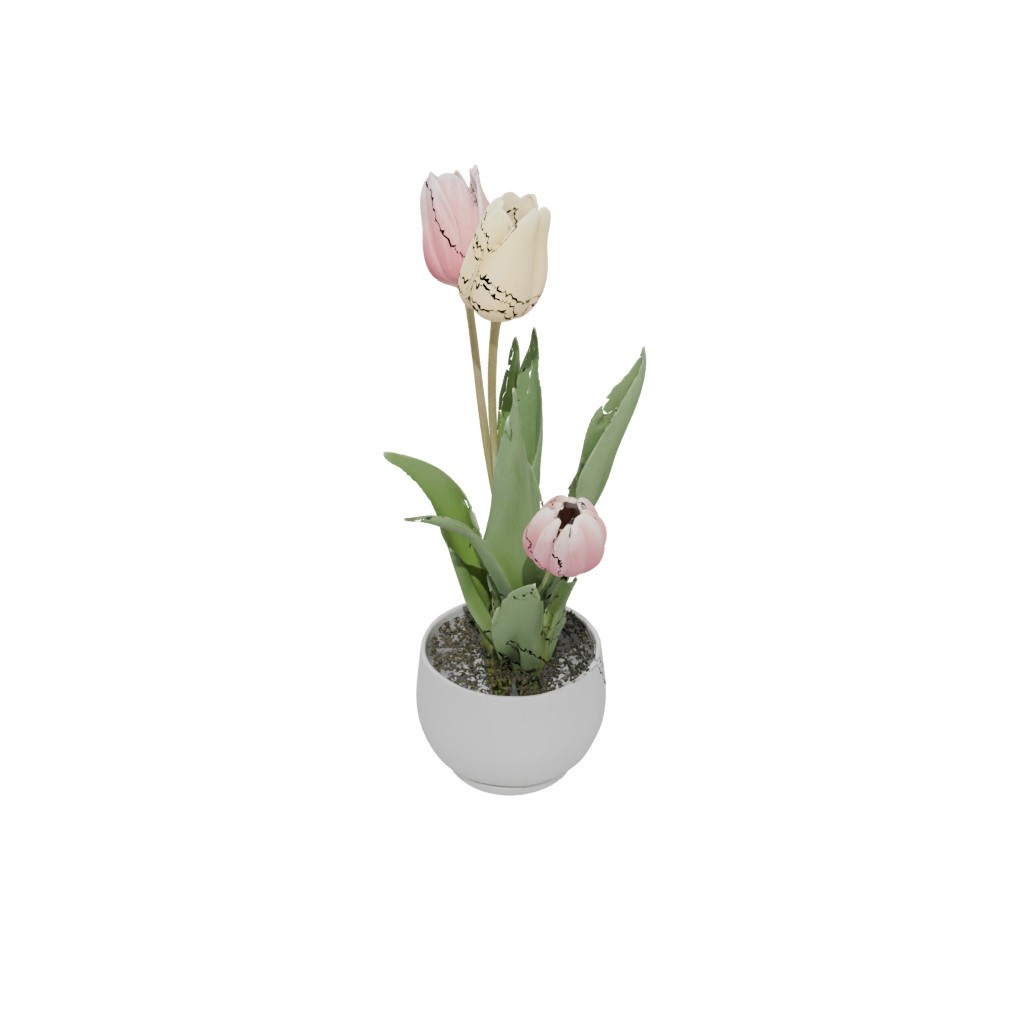Pastel Cute Tulip Planter — seasonal 3D print model, STL