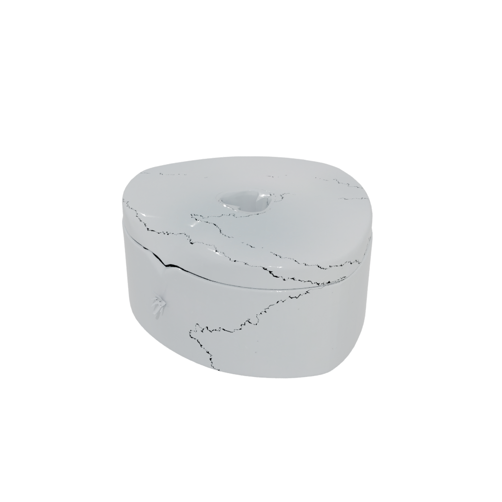 Pastel Modern Heart Trinket Box — seasonal 3D print model, STL