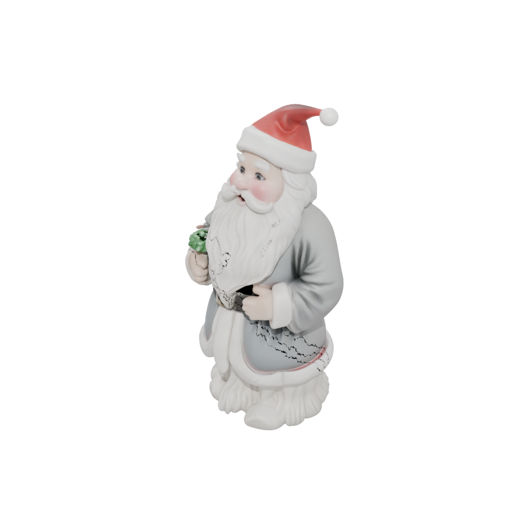 Pastel Modern Santa Figurine Original — seasonal 3D print model, STL