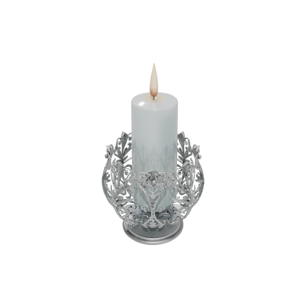 Pastel Ornate Advent Candle Holder — seasonal 3D print model, STL