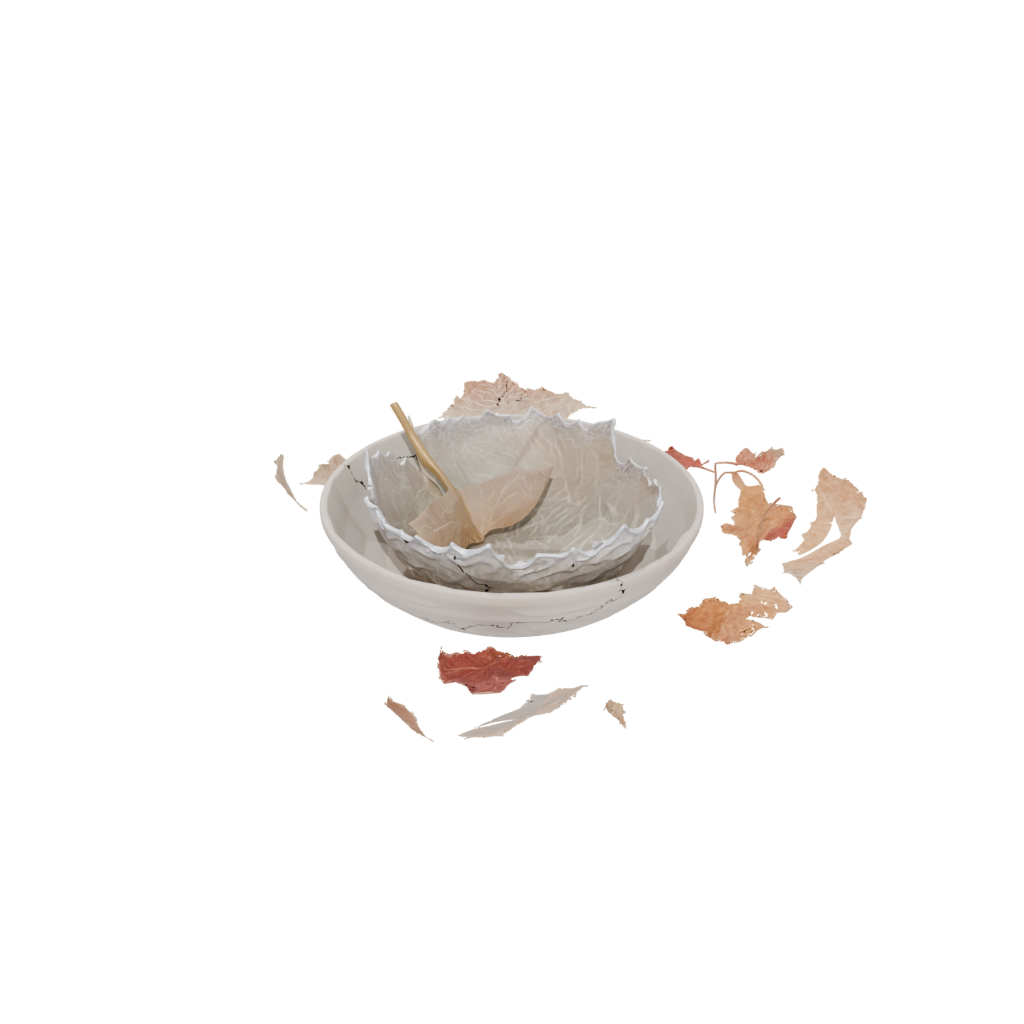 Pastel Ornate Autumn Leaf Bowl — seasonal 3D print model, STL
