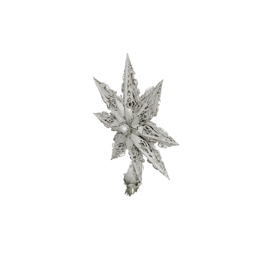 Pastel Ornate Christmas Tree Topper Star — seasonal 3D print model, STL