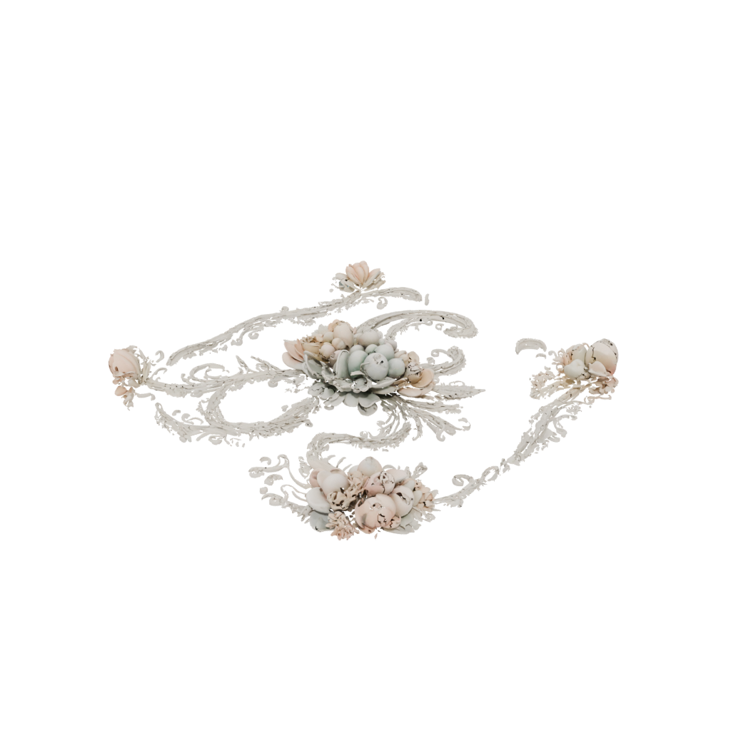 Pastel Ornate Cornucopia Centerpiece — seasonal 3D print model, STL
