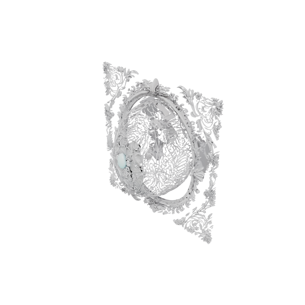 Pastel Ornate Easter Egg Relief — seasonal 3D print model, STL