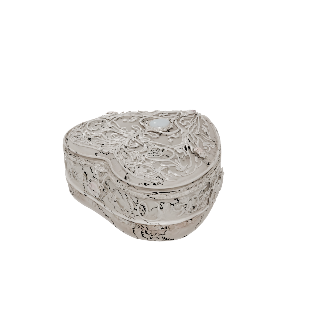 Pastel Ornate Heart Trinket Box — seasonal 3D print model, STL