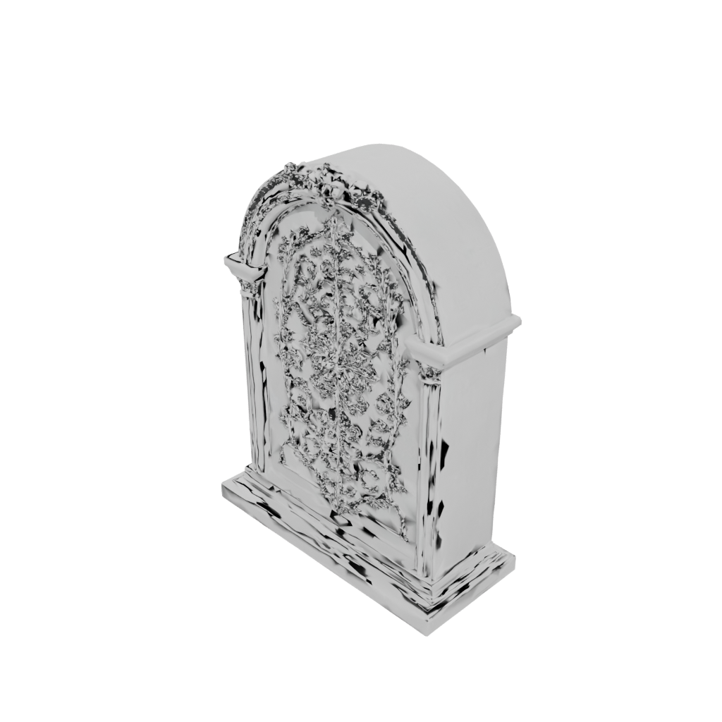 Pastel Ornate Tombstone Prop Mini — seasonal 3D print model, STL